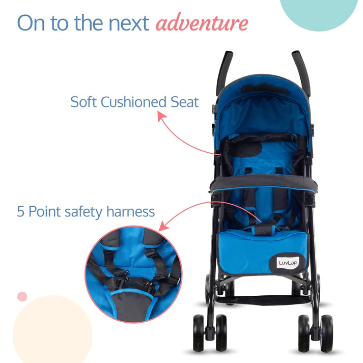 Navigate city streets with ease using the Luvlap City Buggy Baby Stroller, offering a convenient and comfortable ride for your child and a hassle-free experience for parents. Available at uSmile.toys." www.usmile.toys